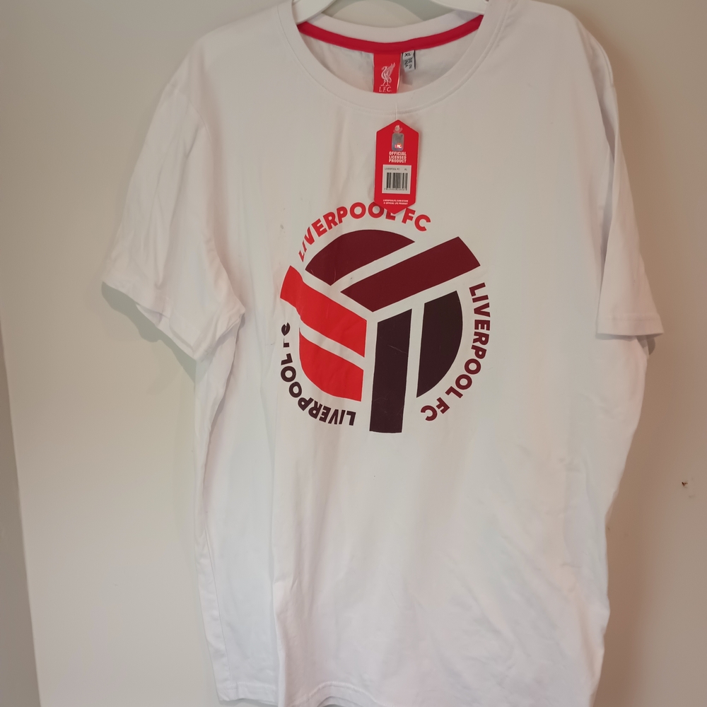 Liverpool White and Red Logo Tee